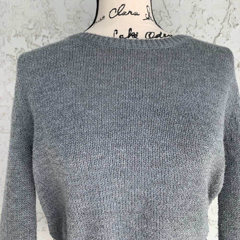 Grey Cropped Sweater - Picture 2 of 3